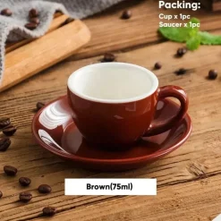 Espresso-Kaffeetassen-Set aus Keramik – Teetassen und Becher aus Keramik zum Frühstück