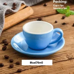 Espresso-Kaffeetassen-Set aus Keramik – Teetassen und Becher aus Keramik zum Frühstück