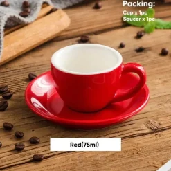 Espresso-Kaffeetassen-Set aus Keramik – Teetassen und Becher aus Keramik zum Frühstück