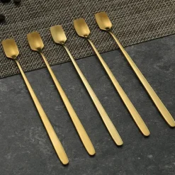 Espressolöffel aus Edelstahl, 4er-Set – stilvolle Utensilien zum Umrühren von Kaffee