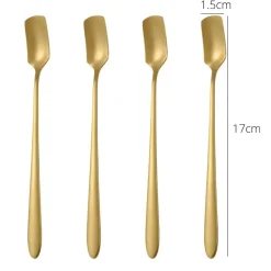 Espressolöffel aus Edelstahl, 4er-Set – stilvolle Utensilien zum Umrühren von Kaffee