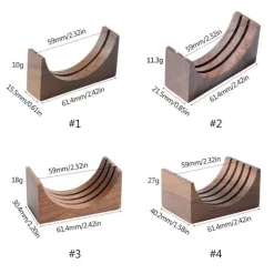 Espresso-Puck-Siebständer für 51–53 mm Siebträger, stilvoller Walnusshalter