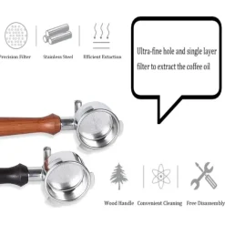 Espresso-Siebträgergriff - Kaffeefilter mit Doppelauslauf