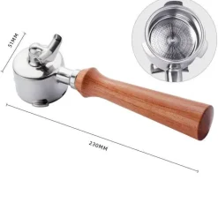 Espresso-Siebträgergriff - Kaffeefilter mit Doppelauslauf