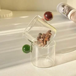 Espressotassen-Set aus Glas – 110 ml Kaffeebecher mit Untertassen