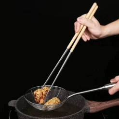 Essstäbchen aus Edelstahl – wiederverwendbares Metallgeschirr für Nudel-Hot Pot