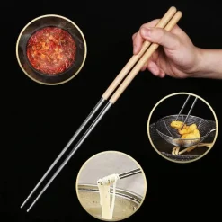 Essstäbchen aus Edelstahl – wiederverwendbares Metallgeschirr für Nudel-Hot Pot