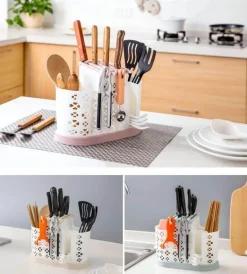 Essstäbchen- und Löffel-Organizer – Aufbewahrungsbox für Küchenutensilien