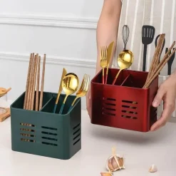 Essstäbchenhalter aus Edelstahl – Abtropfgestell mit 2 Gittern