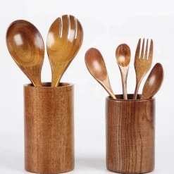 Essstäbchenständer aus Holz – Organizer für Küchenutensilien