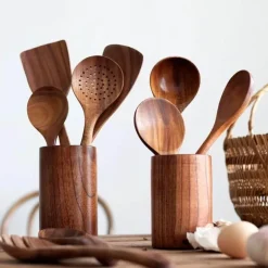 Essstäbchenständer aus Holz – Organizer für Küchenutensilien