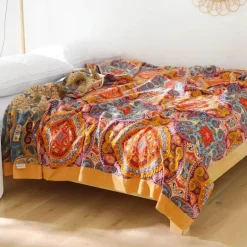 Europäische Baumwollgaze-Überwurfdecke - Weicher, leichter Sofabezug