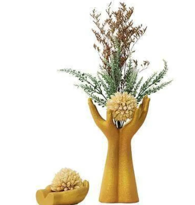 Europäische Handmodell-Keramikvase - Dekorativer Wohnakzent
