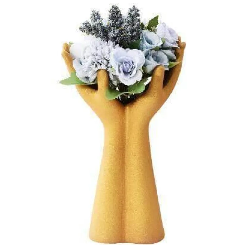 Europäische Handmodell-Keramikvase - Dekorativer Wohnakzent
