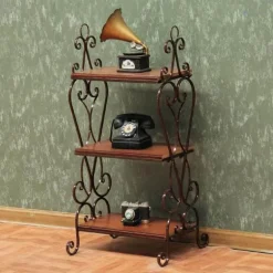 Europäisches Bücherregal aus Eisen – stilvolle, geerdete Wohndekoration