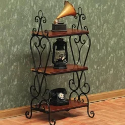 Europäisches Bücherregal aus Eisen – stilvolle, geerdete Wohndekoration