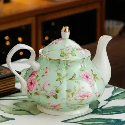 Europäisches Teekannenset aus Knochenporzellan – Hochwertiges Teeservice aus Porzellan