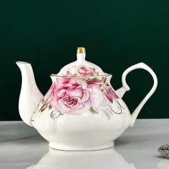 Europäisches Teekannenset aus Knochenporzellan – Hochwertiges Teeservice aus Porzellan
