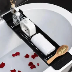 Expandable Bathtub Caddy - Luxury Bath Tray for Relaxation and Spa Experience