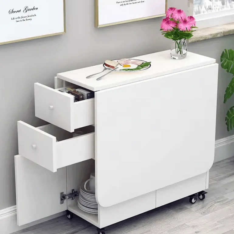 Extendable Rolling Storage Cart - Multifunctional Home Office Organizer