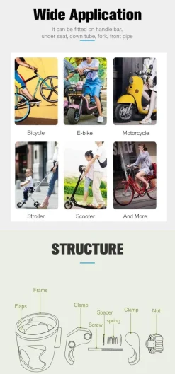 Fahrrad-Telefonhalter - Zubehör für die Getränkehalterung am Lenker