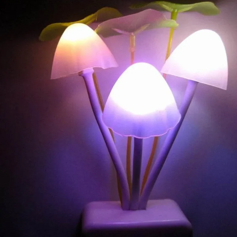Fairy Mushroom Wall Lamp - Colorful Night Light Decor
