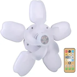 Faltbare Deckenventilatorlampe – Leise Leuchte mit Fernbedienung
