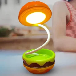 Faltbare kabellose Hamburger-Tischlampe – einzigartige Designbeleuchtung