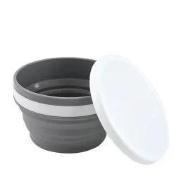 Faltbare Nudelschüssel aus Silikon mit Deckel – perfekt für die Küche im Freien