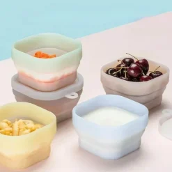 Faltbare Schüssel aus Silikon – Tragbare Bento-Box, Lebensmittelbehälter