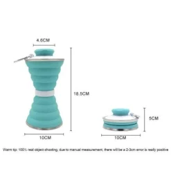 Faltbare Silikon-Wasserflasche – 500 ml Reiseflasche