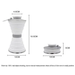 Faltbare Silikon-Wasserflasche – 500 ml Reiseflasche