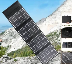 Faltbare Solar-Powerbank – Tragbares Reiseladegerät