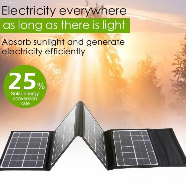 Faltbare Solar-Powerbank – Tragbares Reiseladegerät