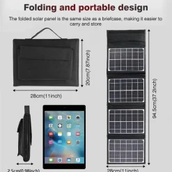 Faltbare Solar-Powerbank – Tragbares Reiseladegerät