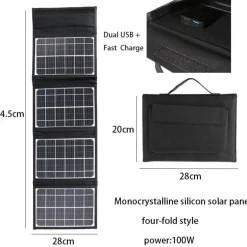 Faltbare Solar-Powerbank – Tragbares Reiseladegerät
