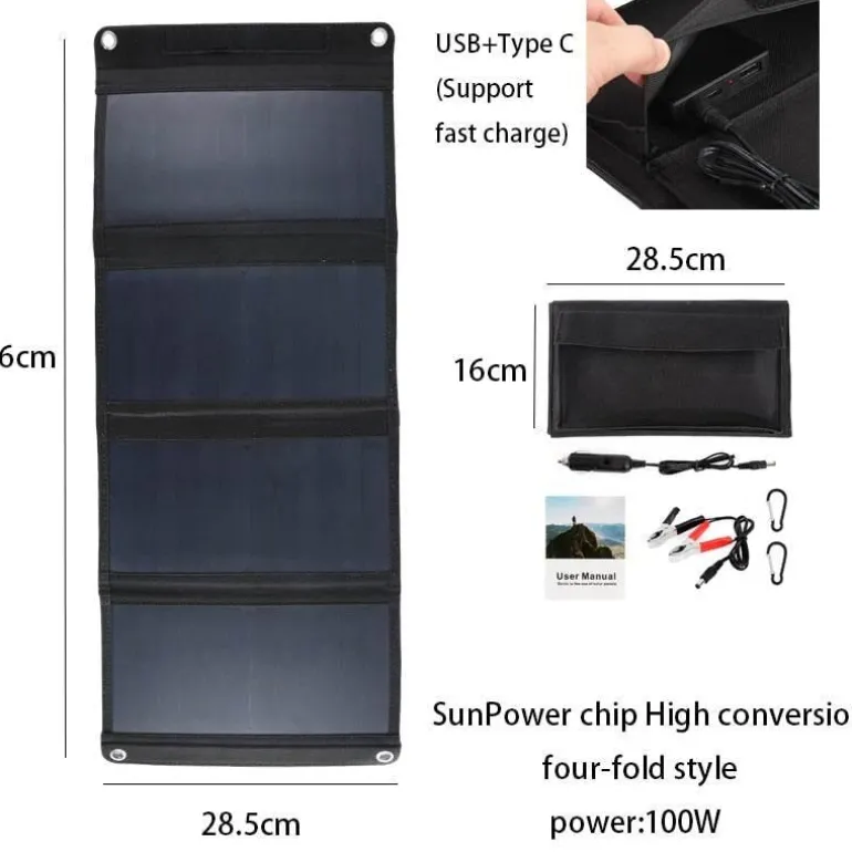 Faltbare Solar-Powerbank – Tragbares Reiseladegerät