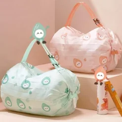 Faltbare, wiederverwendbare Einkaufstasche mit Blumenmuster – farbenfrohe, umweltfreundliche Tragetasche