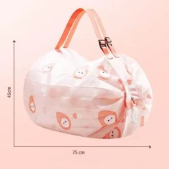 Faltbare, wiederverwendbare Einkaufstasche mit Blumenmuster – farbenfrohe, umweltfreundliche Tragetasche