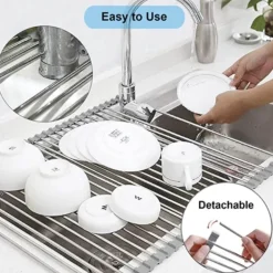 Faltbarer Abtropfständer für die Spüle – platzsparender Küchen-Organizer