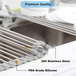 Faltbarer Abtropfständer für die Spüle – platzsparender Küchen-Organizer