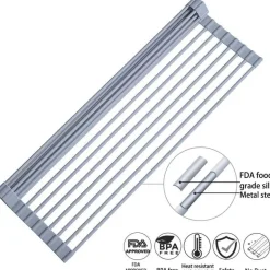 Faltbarer Abtropfständer für die Spüle – platzsparender Küchen-Organizer