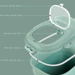 Faltbarer, feuchtigkeitsbeständiger Vorratsbehälter für Lebensmittel – platzsparender Küchen-Organizer