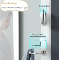 Faltbarer Handtuchhalter aus Edelstahl zur Wandmontage