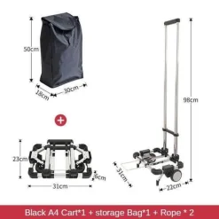Faltbarer Handwagen - Tragbarer Mehrzweckwagen