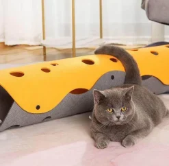 Faltbarer Katzentunnel – Interaktives Multi-Tunnel-Spielspielzeug für Katzen