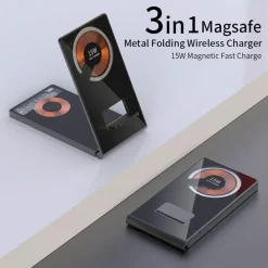 Faltbarer magnetischer kabelloser Ladeständer – Clear Beam Design