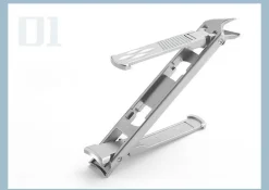 Faltbarer Nagelknipser aus Edelstahl – 3-in-1-Pflegewerkzeug