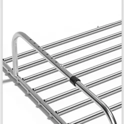 Faltbarer Wäscheständer aus Edelstahl – Platzsparender Balkon-Kleiderbügel