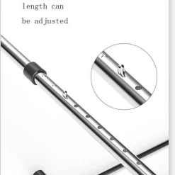 Faltbarer Wäscheständer aus Edelstahl – Platzsparender Balkon-Kleiderbügel